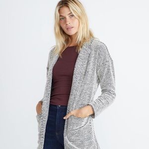 Marine Layer Birdseye cardigan blazer in contrast